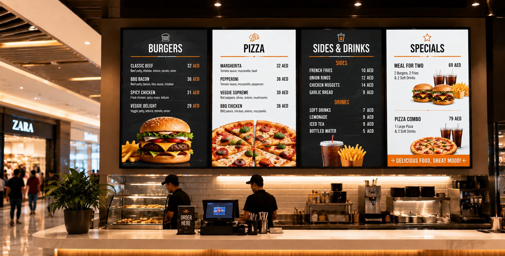 Menu Display Boards