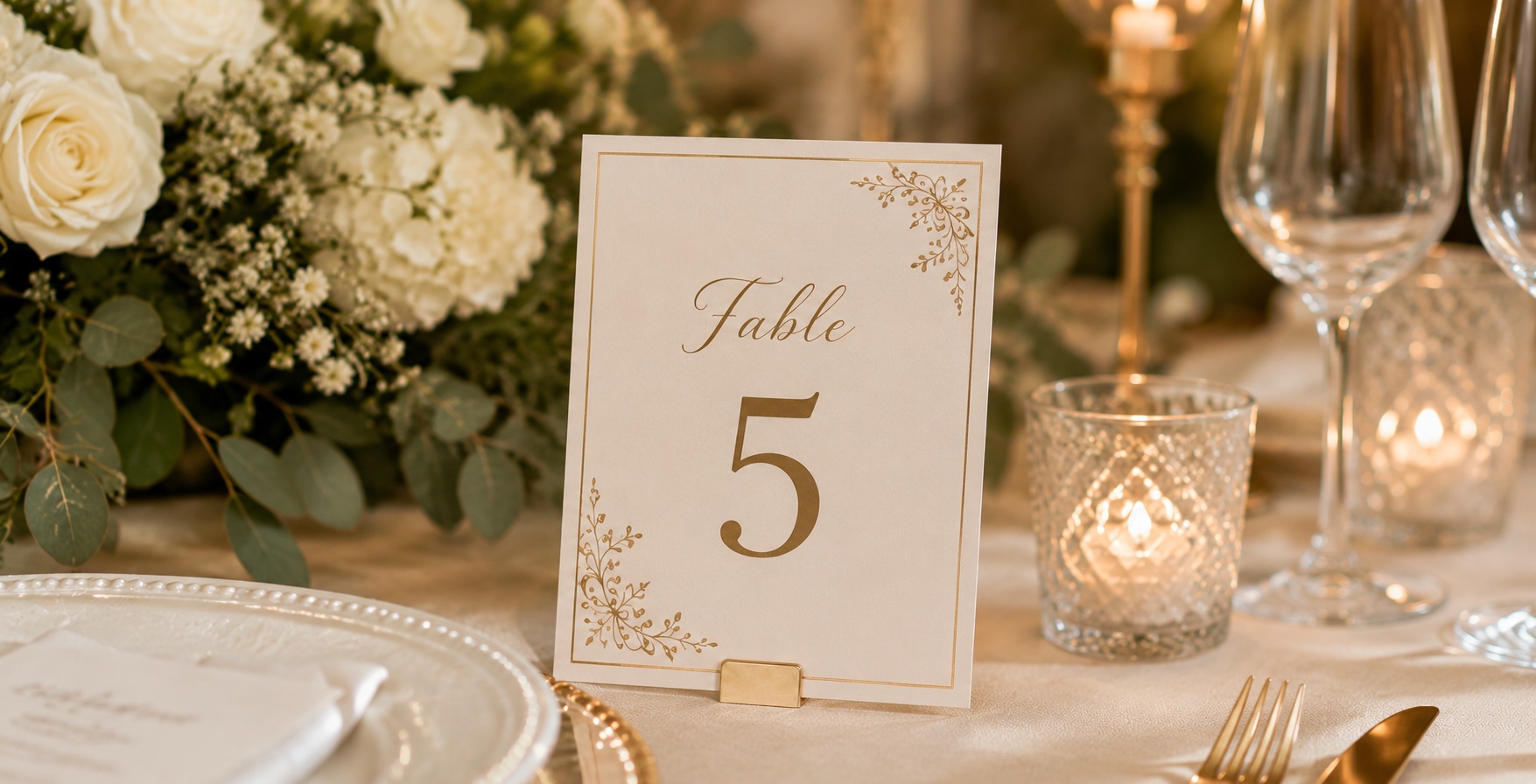 Table Number Cards