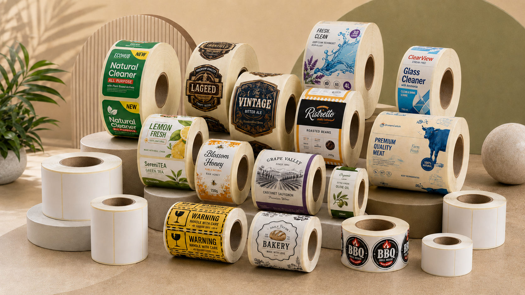 Product Labels on Rolls